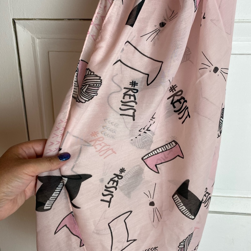 Cute pink #resist scarf